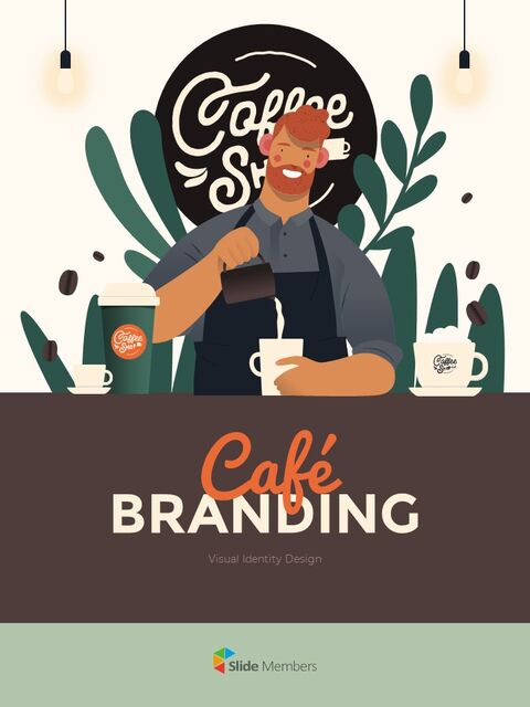 Cafe Brand Visual Identity Coffee Theme PowerPoint Template – Mocha ...