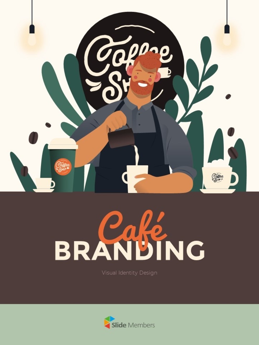 Cafe Brand Visual Identity Coffee Theme PowerPoint Template – Mocha ...