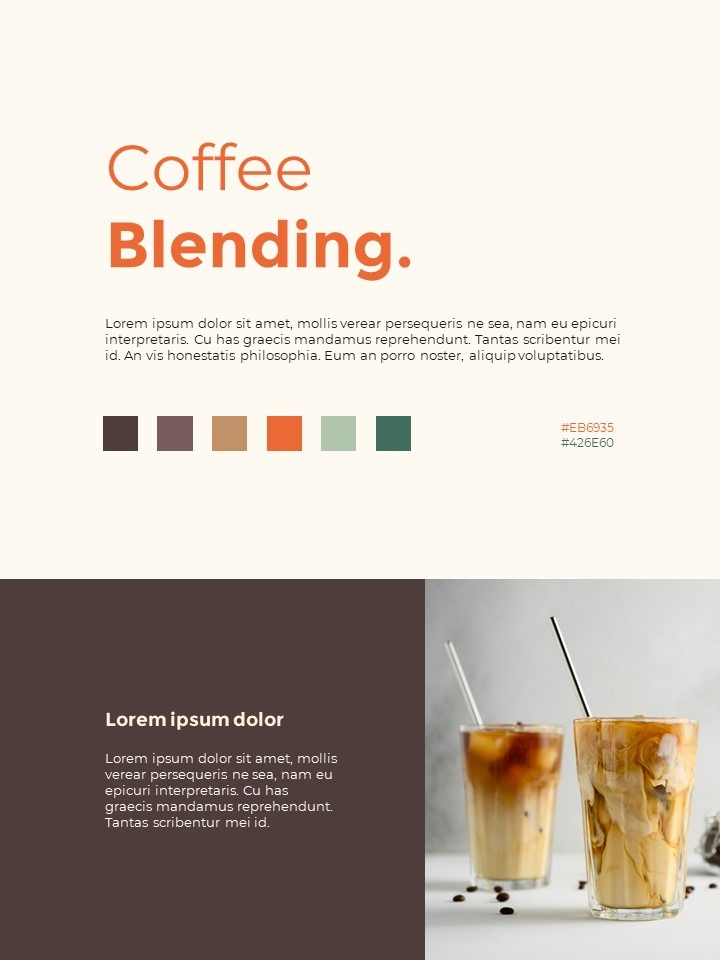 Cafe Brand Visual Identity Coffee Theme PowerPoint Template – Mocha ...