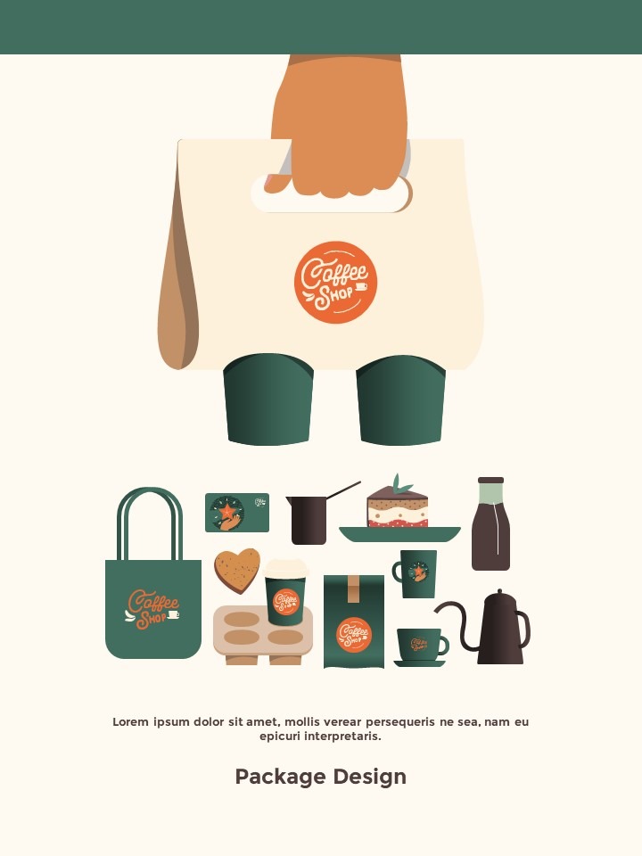 Cafe Brand Visual Identity Coffee Theme PowerPoint Template – Mocha ...
