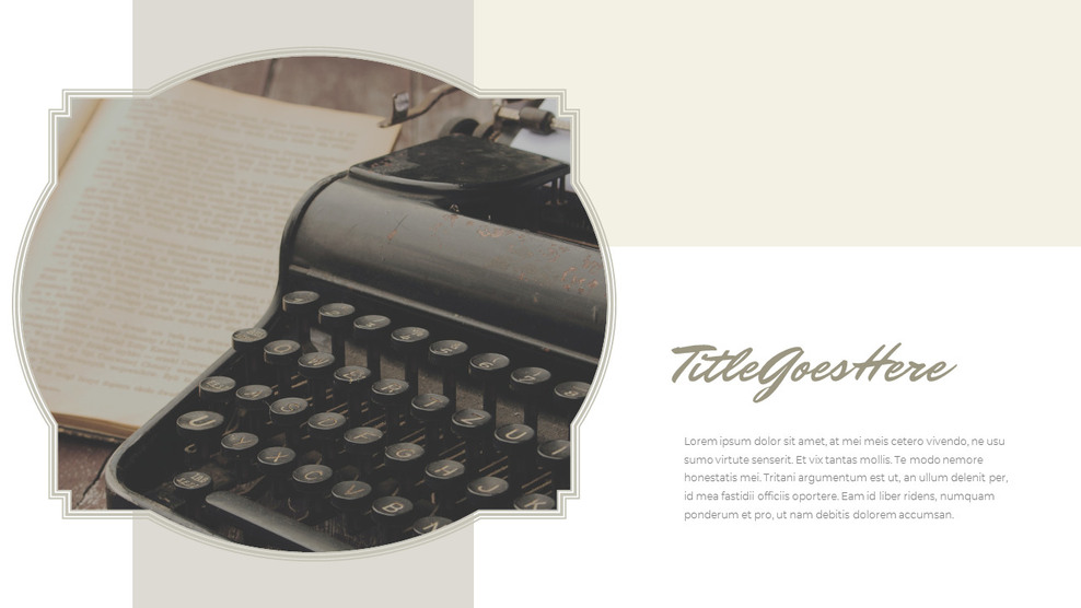 Vintage Typewriter Google Docs PowerPointSlides