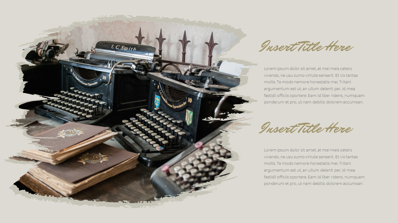 Vintage Typewriter Google Docs PowerPointSlides