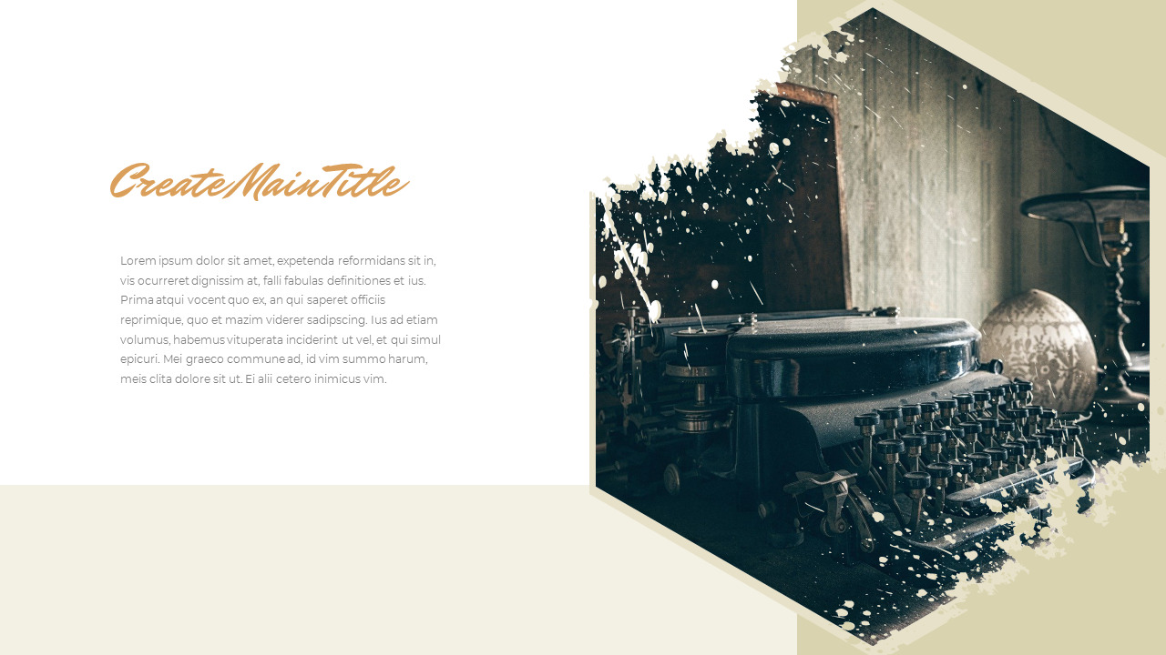 Vintage Typewriter Google Docs PowerPointSlides