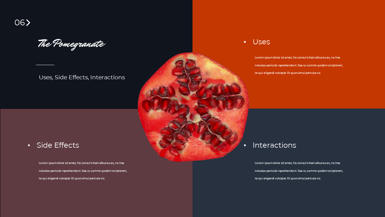 Health Benefits of Pomegranate PowerPoint to Google Slides|Food
