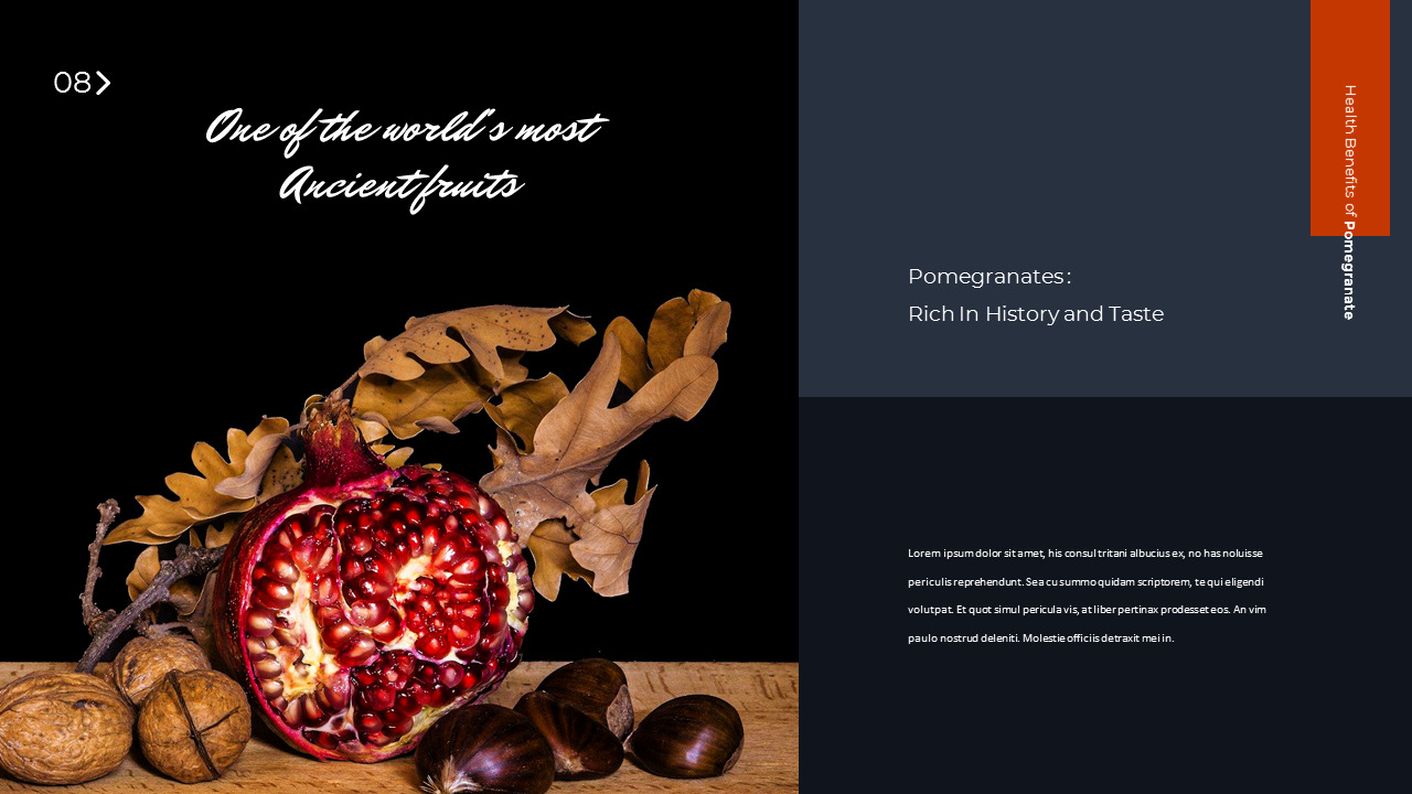 Health Benefits of Pomegranate PowerPoint to Google Slides|Food