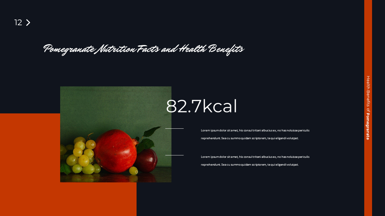 Health Benefits of Pomegranate PowerPoint to Google Slides|Food