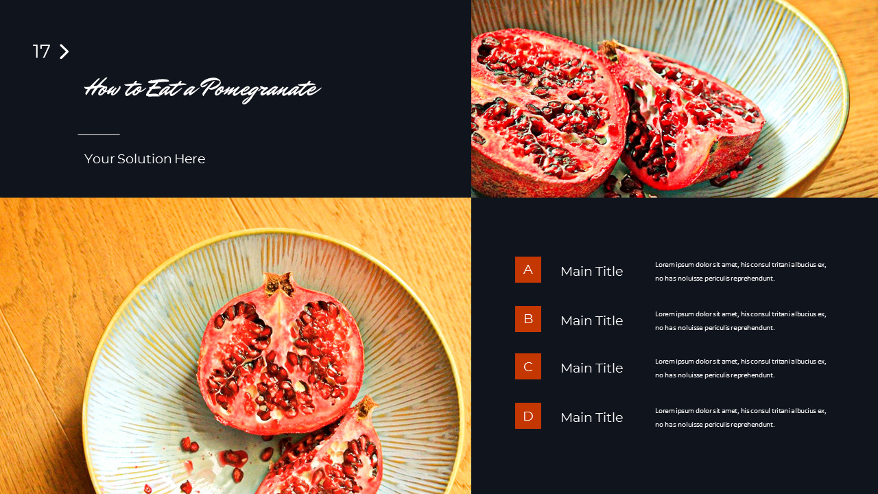 Health Benefits of Pomegranate PowerPoint to Google Slides|Food