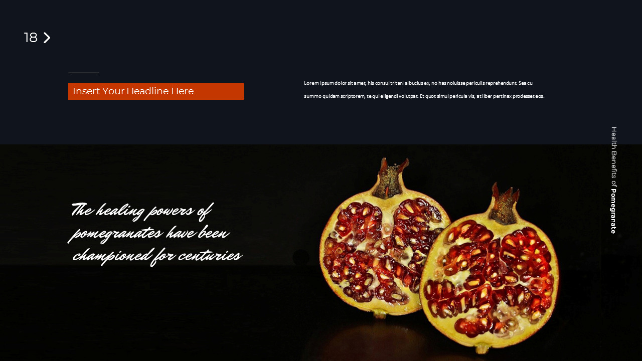Health Benefits of Pomegranate PowerPoint to Google Slides|Food