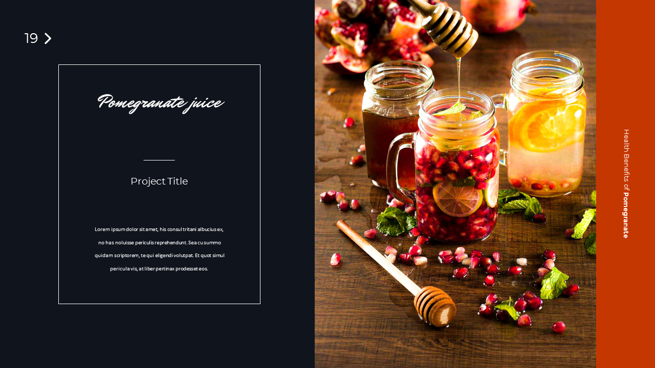 Health Benefits of Pomegranate PowerPoint to Google Slides|Food