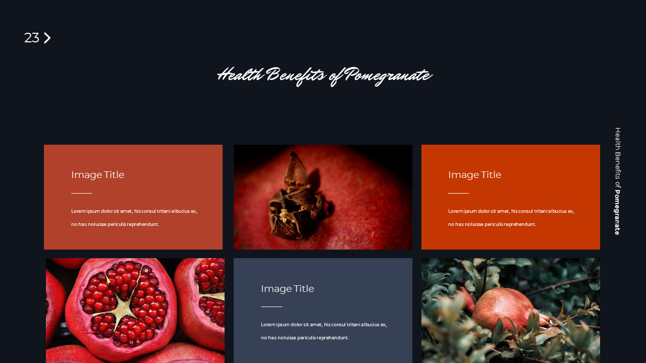 Health Benefits of Pomegranate PowerPoint to Google Slides|Food
