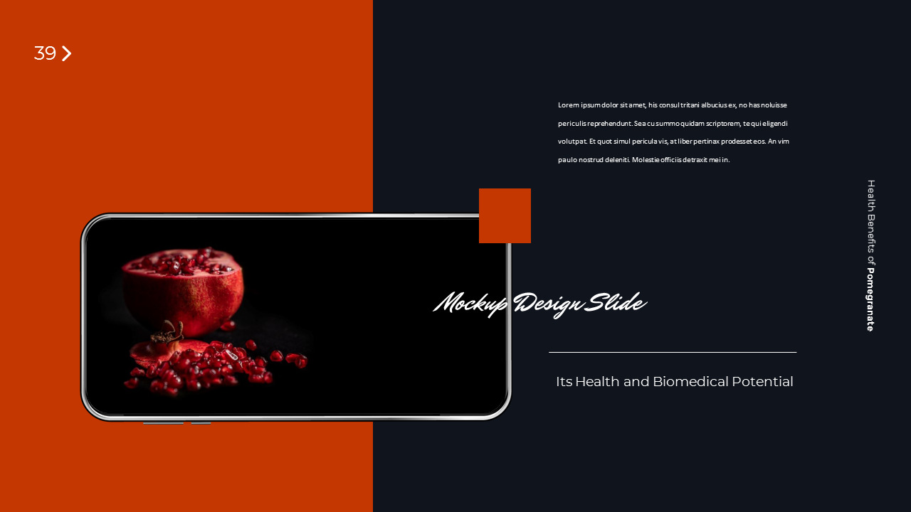 Health Benefits of Pomegranate PowerPoint to Google Slides|Food