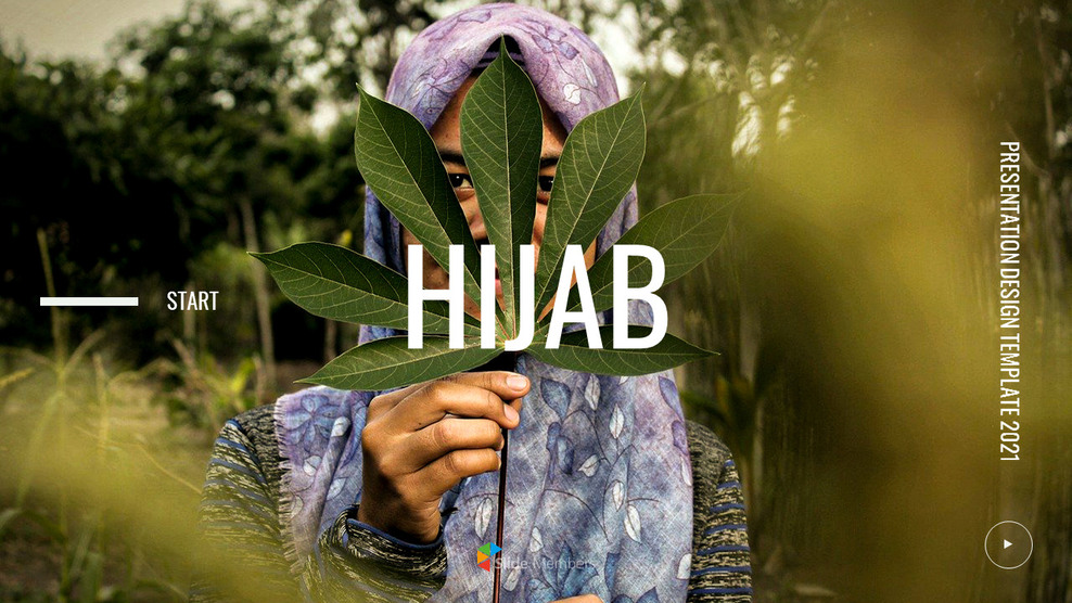 Hijab Conception de diapositives facile_01