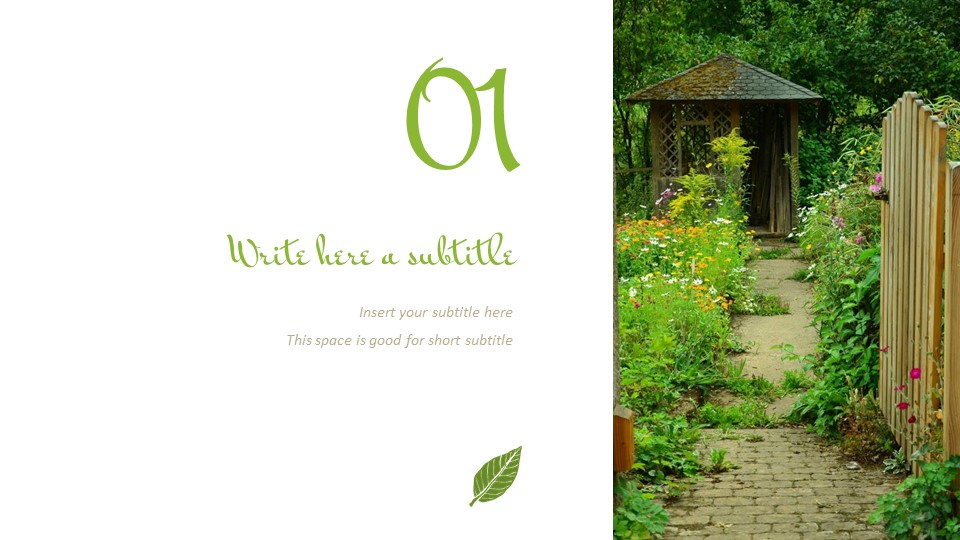 Gardening Simple Google Slides Templates