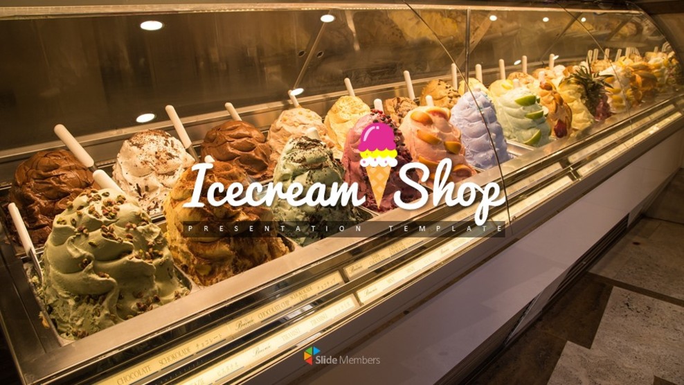 Gelateria Modelli semplici di Google Slides_01