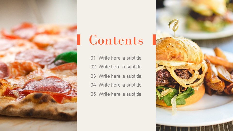披萨和汉堡 轻松幻灯片设计_02
