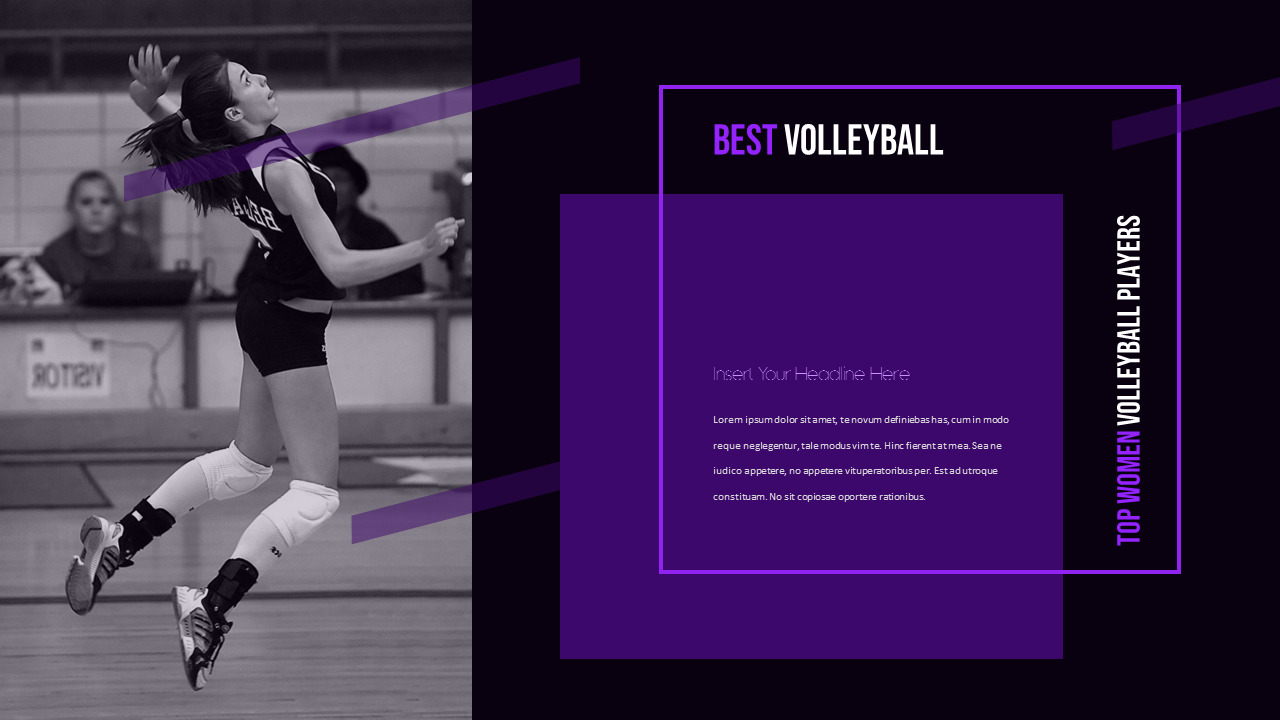 Volleyball Background PowerPointLifestyleTemplates