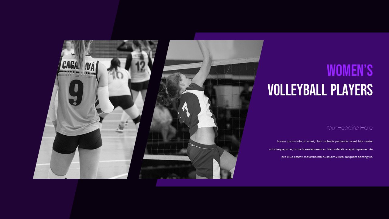 Volleyball Background PowerPointLifestyleTemplates