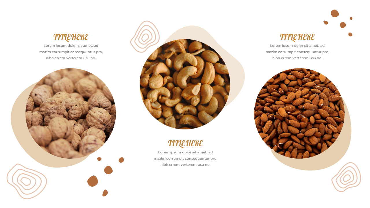 Various of Nuts google slides templateFood