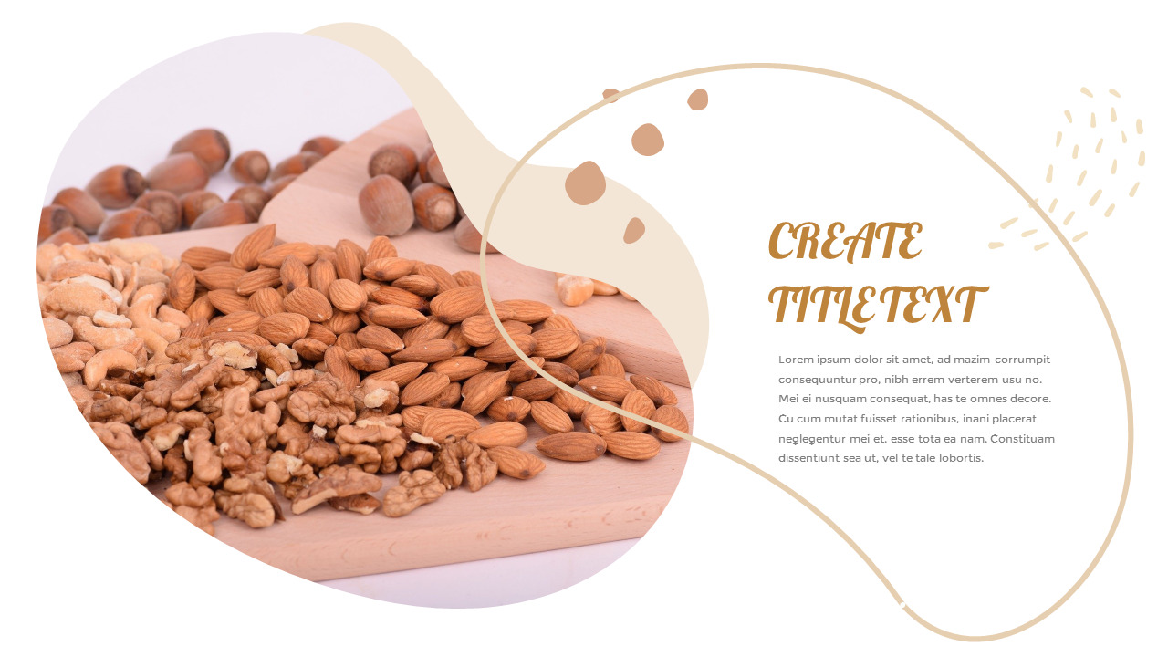 Various of Nuts google slides templateFood