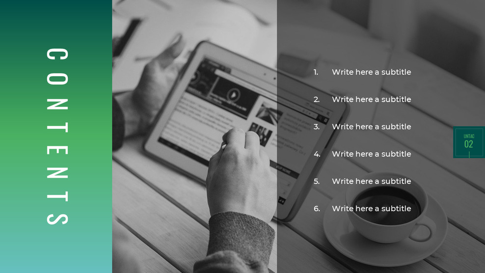 Untact Life slide template