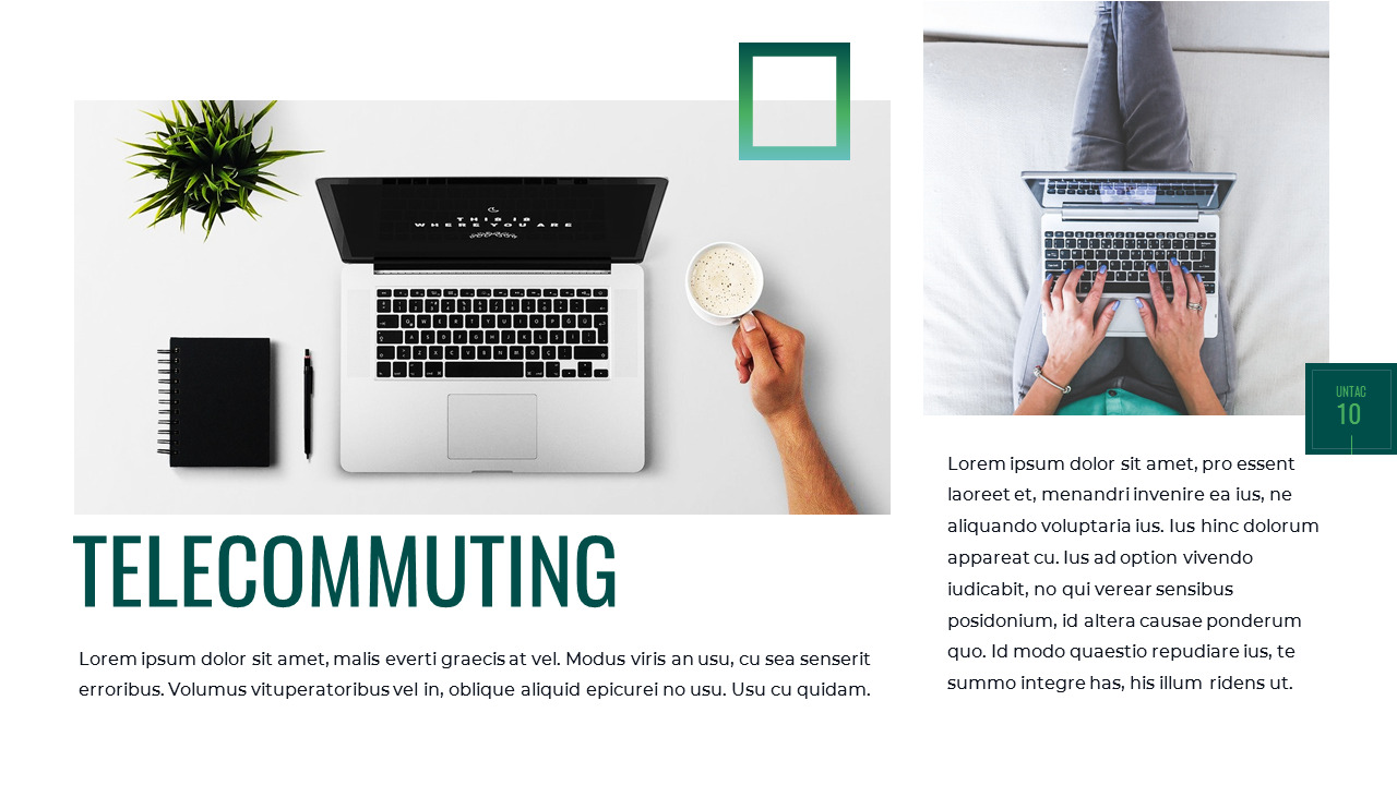 Untact Life slide template