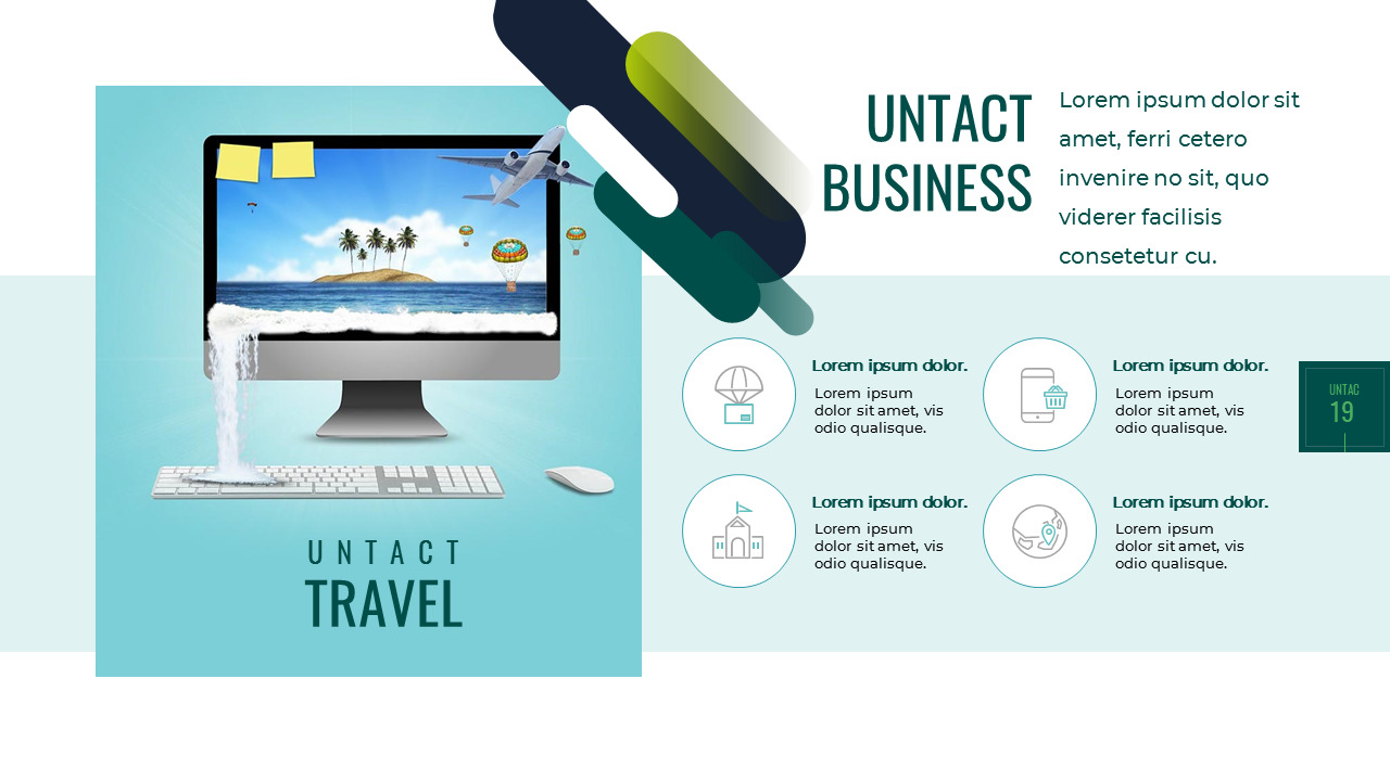 Untact Life slide template