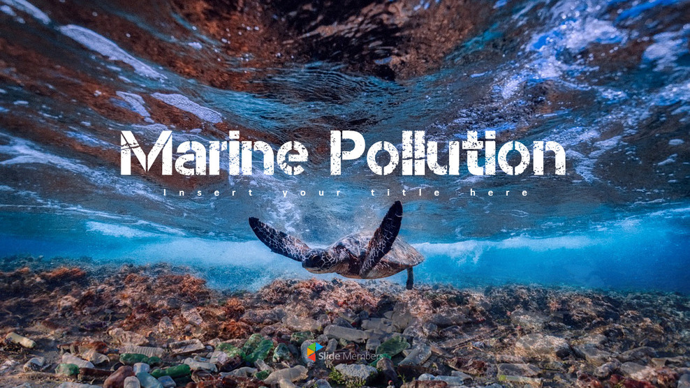 Pollution marine Modèles PPT de démarrage_01