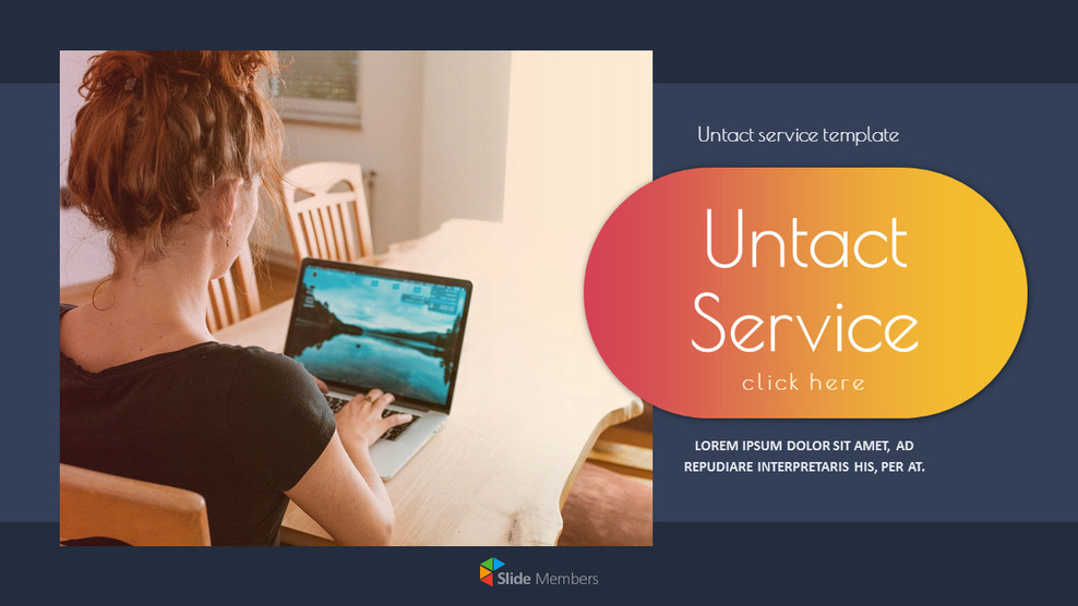 Untact Service Einfache Google Slides_01