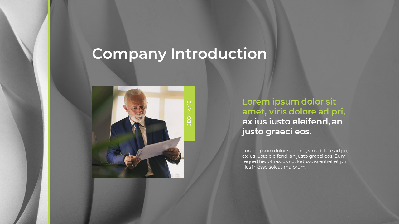 波状の抽象的な背景ピッチデッキ シンプルなデザインテンプレート