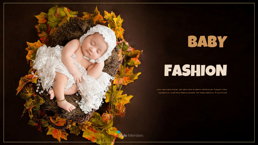 Moda bambino Profilo aziendale PPT modello_01