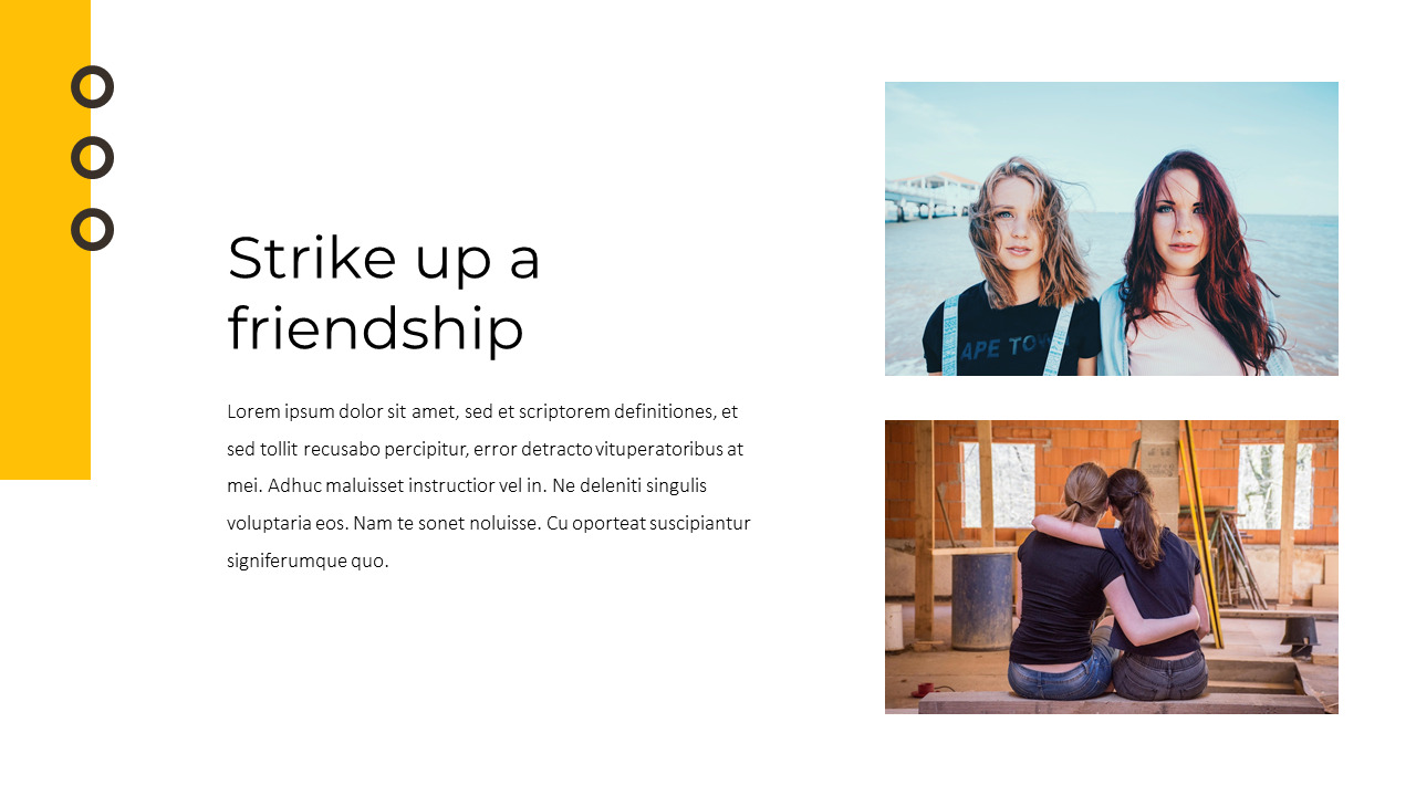 Friendship template design|Lifestyle|Google Slides
