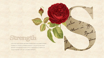 复古花 PowerPoint演示文稿PPT._17