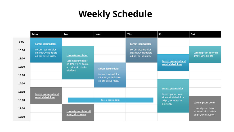 Weekly ScheduleTablesDiagram