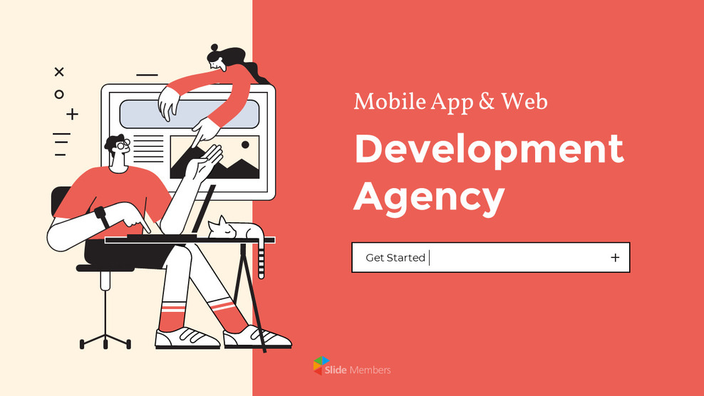 Mobile App and Web Development Agency Company Profile PowerPoint Template