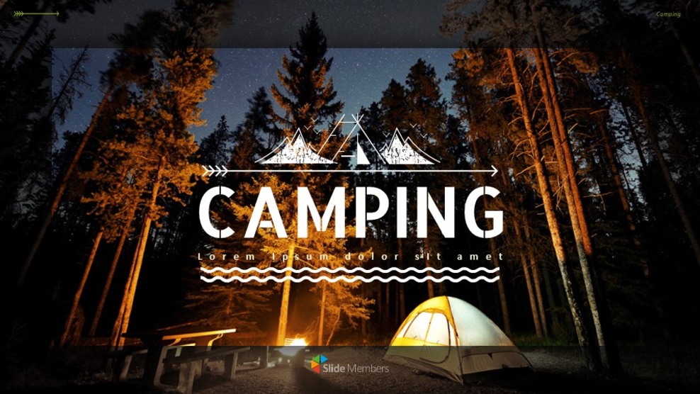 Camping Thèmes Google Slides pour les présentations_01