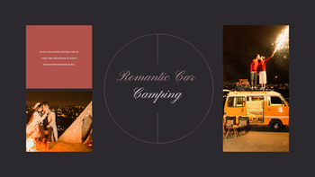 Camping romantique en voiture Modèles de présentation PowerPoint_15