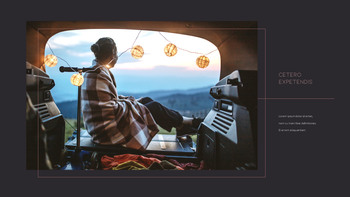 Camping romantique en voiture Modèles de présentation PowerPoint_16