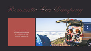 Camping romantique en voiture Modèles de présentation PowerPoint_17