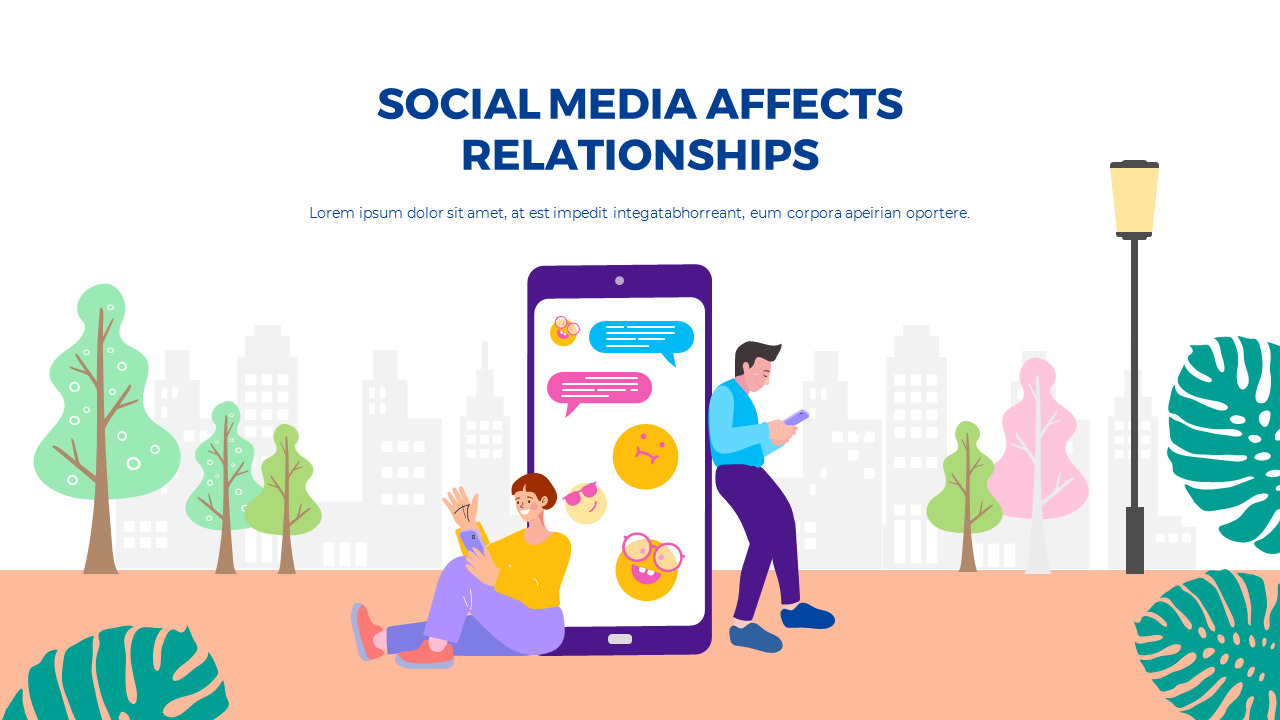 Mobile Social Media PowerPoint Template