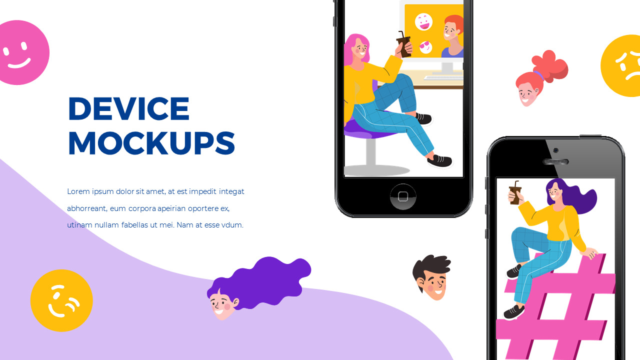 Mobile Social Media PowerPoint Template
