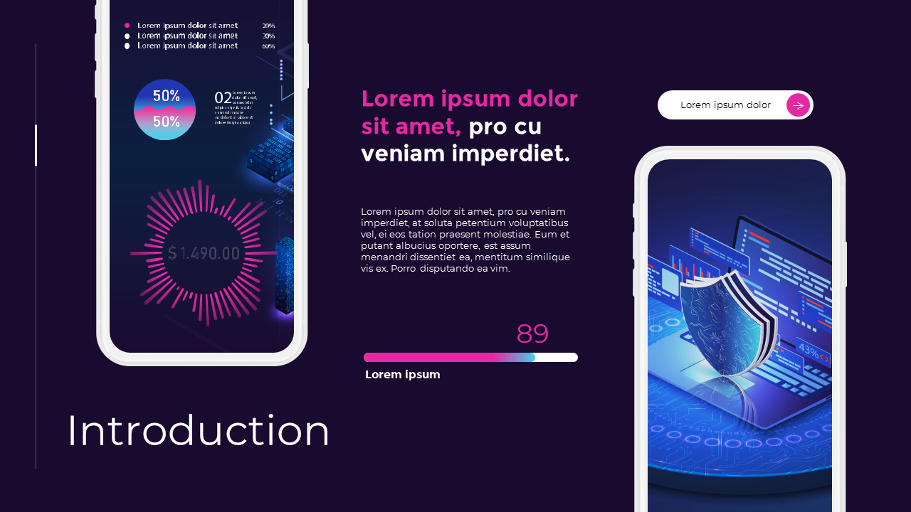 Mobile UI/UX Presentation Animated Slides in PowerPoint