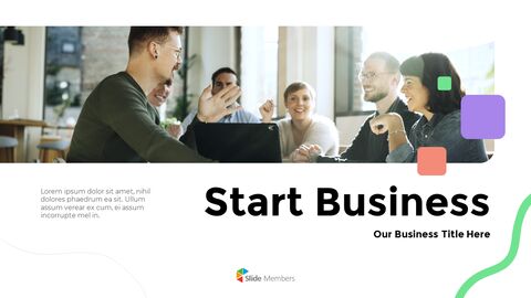 Start Our Business powerpoint animation template
