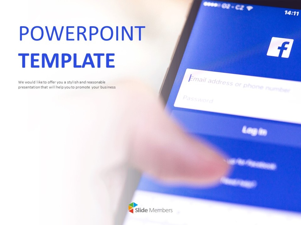 無料PowerPointのテンプレートデザイン - フェイスブック_01