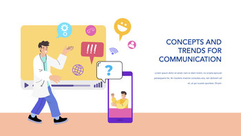 Social Media on Mobile Concept PowerPoint for mac