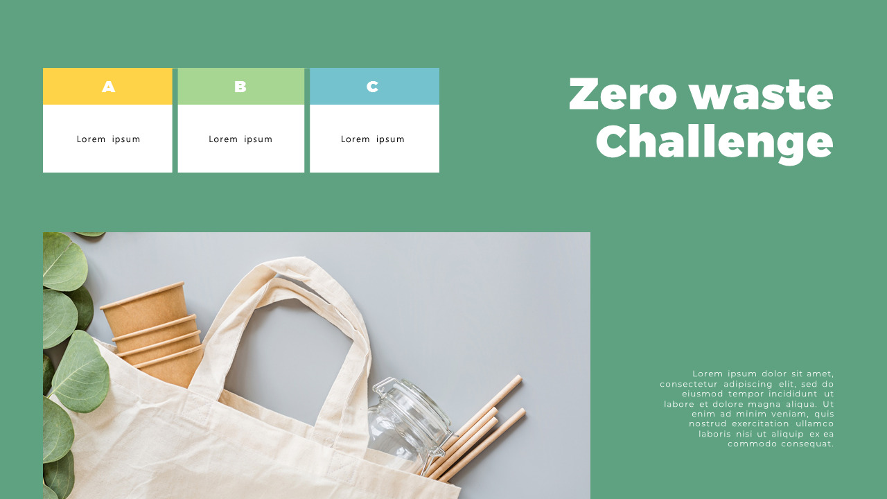 Zero waste PPT Templates Design