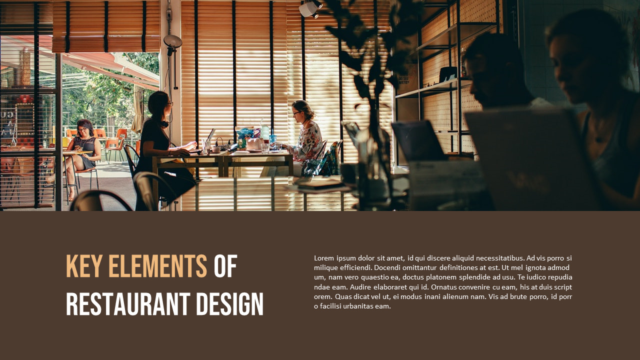 Restaurant Interior premium PowerPoint Templates|Construction