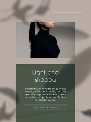 Shadow Concept Vertical ppt template_04