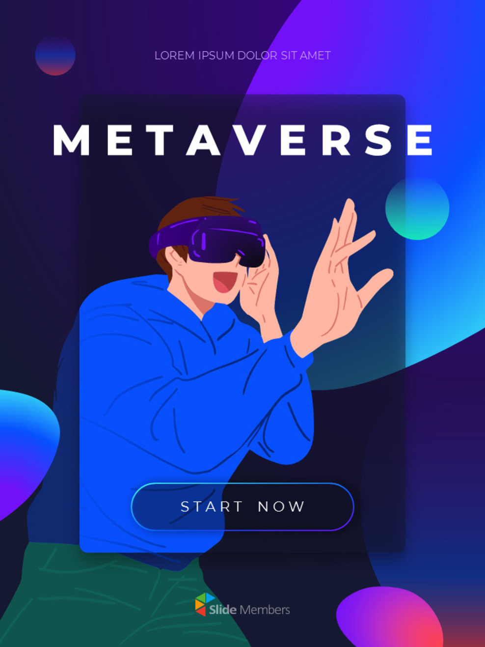 Reality in Metaverse powerpoint design free_01