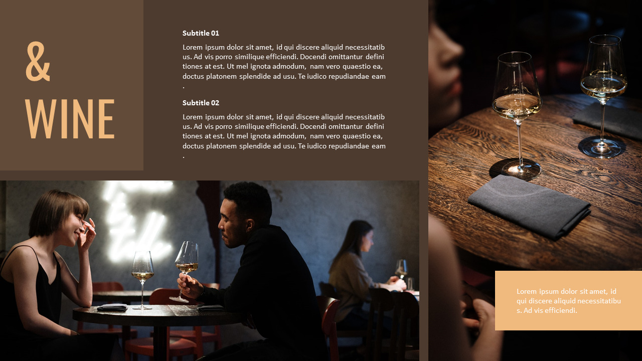 Restaurant Interior google slides template|Construction