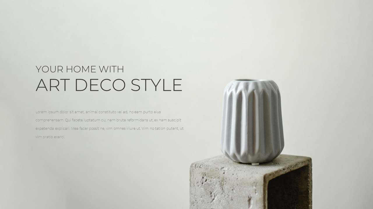 Minimal Art Deco Design Simple Slides Design|Lifestyle|Google